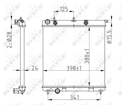 Chladič, chlazení motoru NRF 50429A Chladič, chlazení motoru NRF 50429A