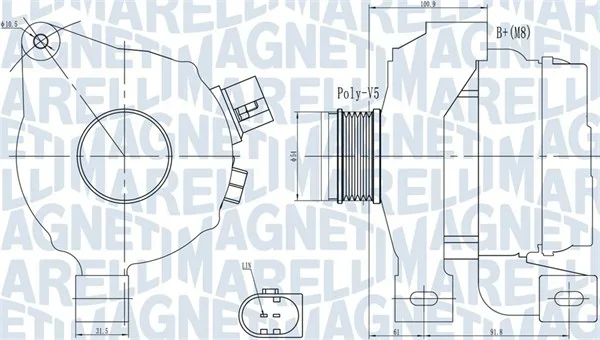 generátor MAGNETI MARELLI 063732001010 generátor MAGNETI MARELLI 063732001010