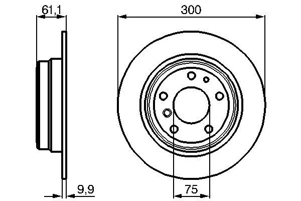 BO 0986478321 Brzdový kotouč BOSCH, lakovaný, High Carbon 85690