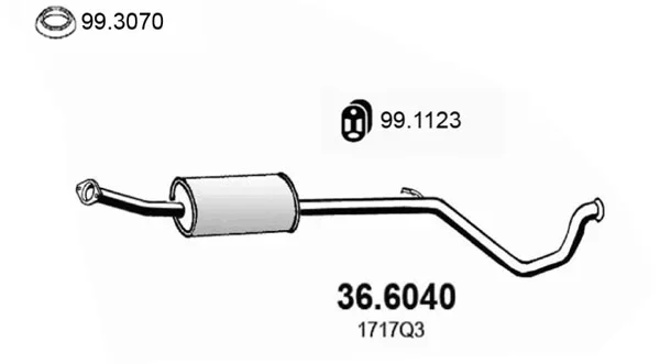 střední díl výfuku STARLINE 34.47.420