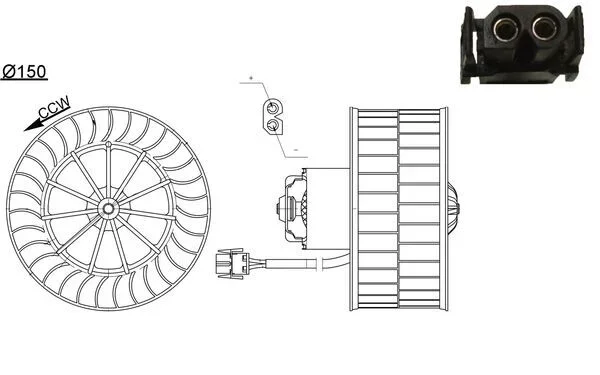 vnitřní ventilátor MAHLE AB44000S