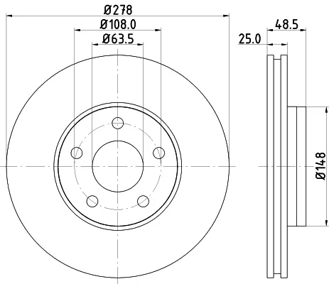 Brzdový kotouč HELLA 8DD355129-361