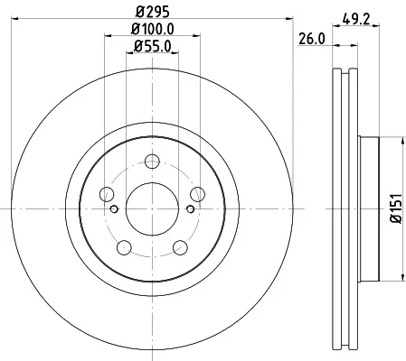 Brzdový kotouč HELLA 8DD355111-651
