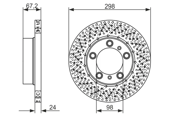 Brzdový kotouč BOSCH 0986479674 – OE 98735140101