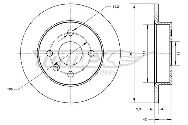 Brzdový kotouč Tomex Brakes TX70-23