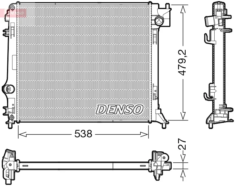Chladič, chlazení motoru DENSO DRM46064