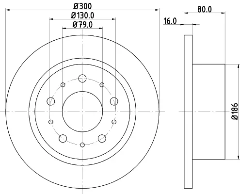 Brzdový kotouč HELLA 8DD355113-731