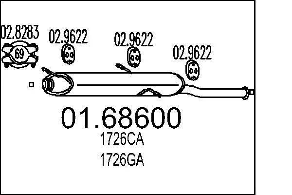 Zadni tlumic vyfuku MTS 01.68600