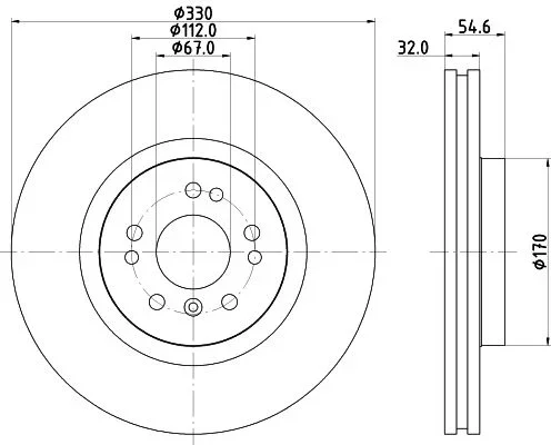 Brzdový kotouč HELLA 8DD355128-581