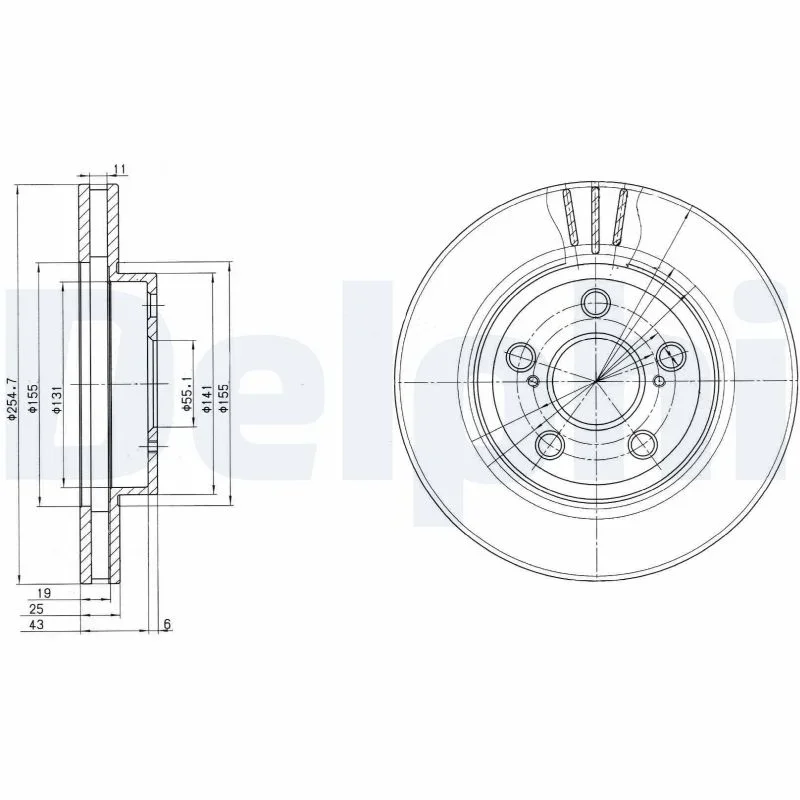 Brzdový kotouč DELPHI BG2880