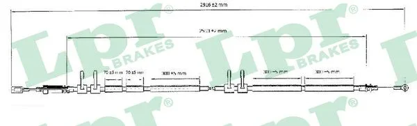 Tažné lanko, parkovací brzda LPR C0989B – OE 474628