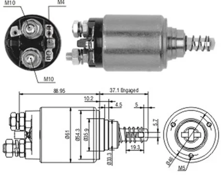 Elektromagnetický spínač, startér MAGNETI MARELLI 940113050189 Elektromagnetický spínač, startér MAGNETI MARELLI 940113050189