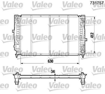 Chladič, chlazení motoru VALEO 731757