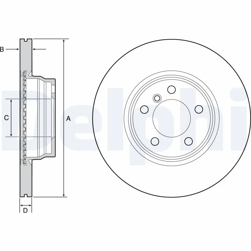Brzdový kotouč DELPHI BG4458C – OE 34116792221