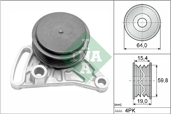 Napinaci kladka, zebrovany klinovy remen Schaeffler INA 531030910