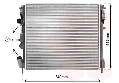 Chladič, chlazení motoru VAN WEZEL 43002270