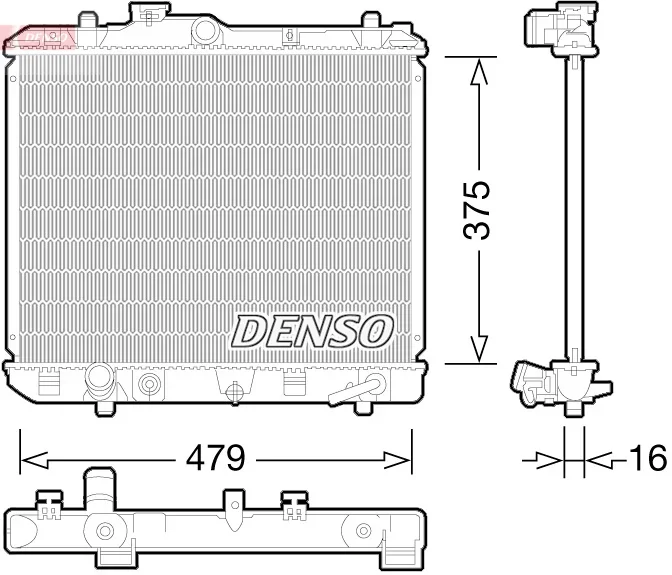 Chladič, chlazení motoru DENSO DRM47028