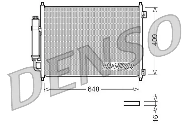 Kondenzátor, klimatizace DENSO DCN46001 – OE 92100JG000