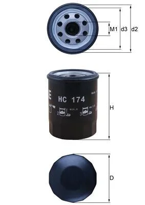 Hydraulický filtr, automatická převodovka KNECHT HC174