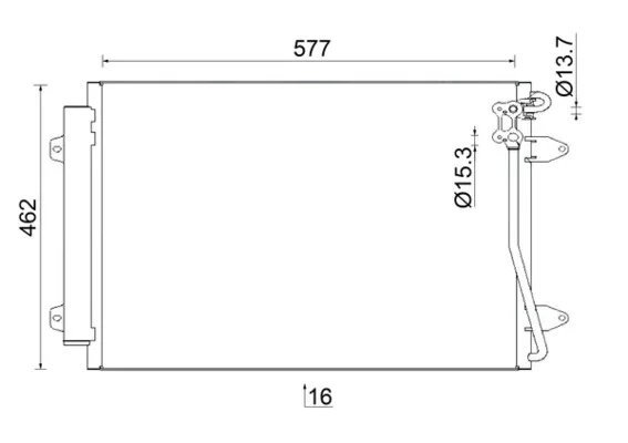 Kondenzátor, klimatizace MAHLE AC954000S – OE 561820411C