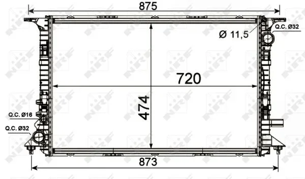 Chladič, chlazení motoru NRF 53013 Chladič, chlazení motoru NRF 53013