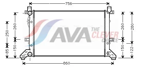Chladič, chlazení motoru AVA Clever Choice VNA2155