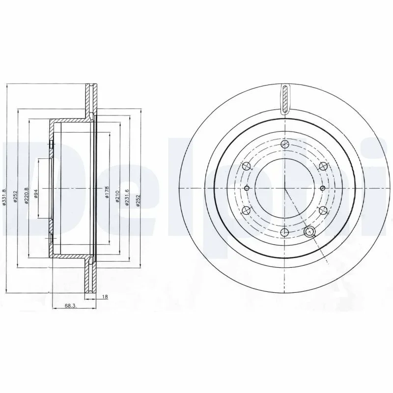 Brzdový kotouč DELPHI BG4263 – OE 4615A037