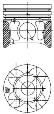 Píst KOLBENSCHMIDT 40179610 – OE 0628W0 Píst KOLBENSCHMIDT 40179610 – OE 0628W0