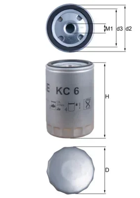 Palivový filtr MAHLE KC6
