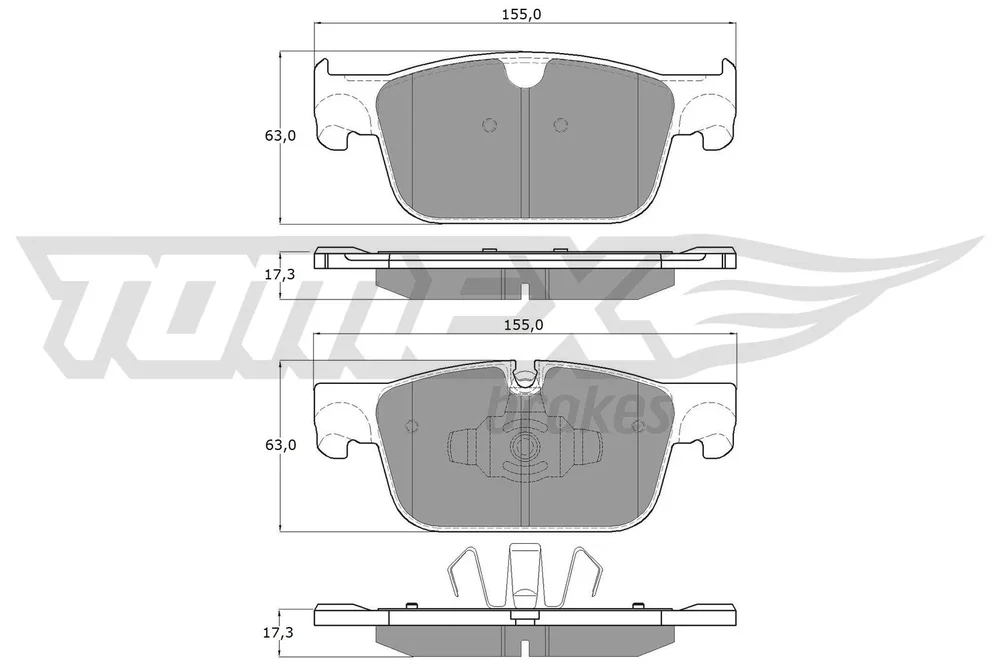 Sada brzdových destiček, kotoučová brzda Tomex Brakes TX18-86