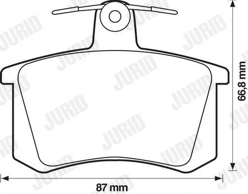 Sada brzdových destiček, kotoučová brzda JURID 571462J
