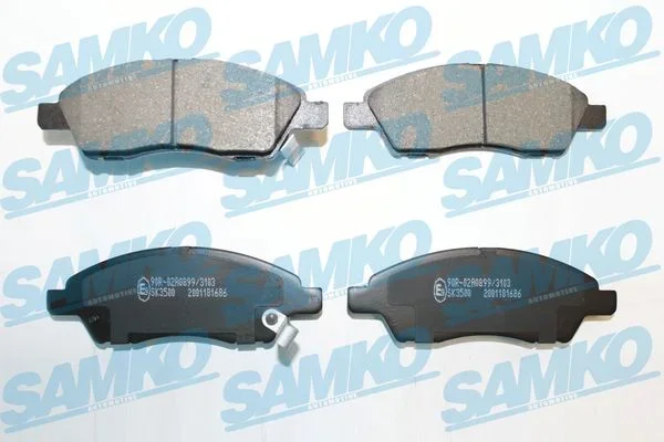 Sada brzdových destiček, kotoučová brzda SAMKO 5SP1686
