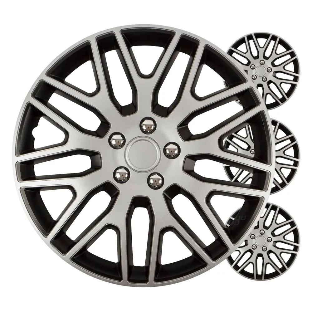 Poklice Dakar 14” černo-stříbrná sada 4ks COLOR BOX Versaco 8491 Poklice Dakar 14” černo-stříbrná sada 4ks COLOR BOX Versaco 8491