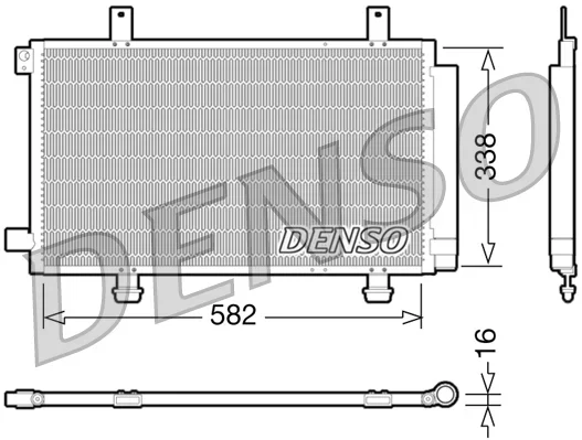 Kondenzátor, klimatizace DENSO DCN47002