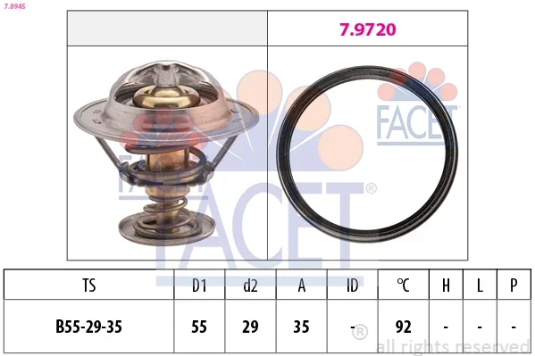 Termostat, chladivo FACET 7.8945