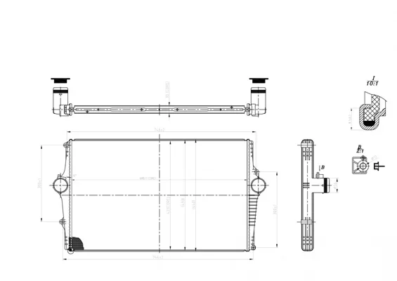 CHLADIČ VZDUCHU VOLVO S60 A 2.5 00- HART 620930 – OE 8671694