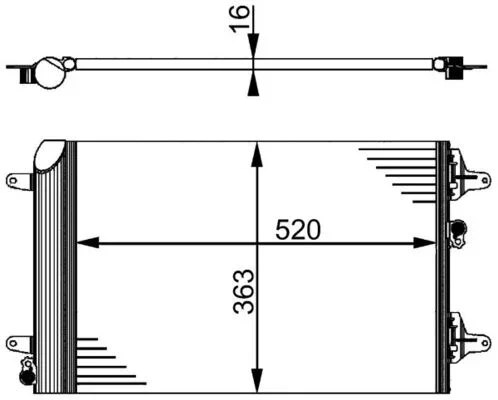 Kondenzátor, klimatizace MAHLE AC358000S