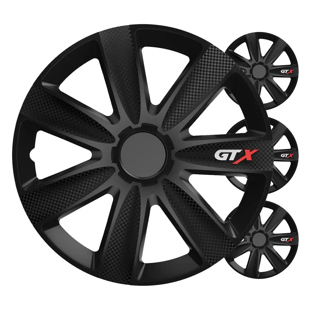 Poklice GTX 15” černý karbon sada 4ks COLOR BOX Versaco 2758