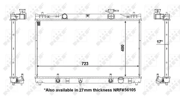 Chladič, chlazení motoru NRF 53587 Chladič, chlazení motoru NRF 53587