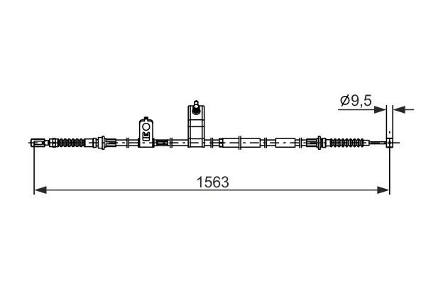 Tažné lanko, parkovací brzda BOSCH 1987482897 – OE NE51-44-410