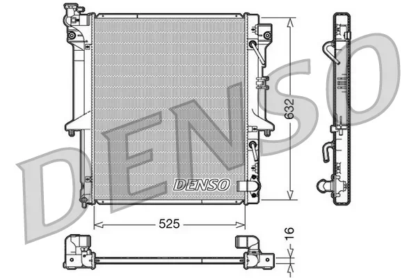 Chladič, chlazení motoru DENSO DRM45018 Chladič, chlazení motoru DENSO DRM45018