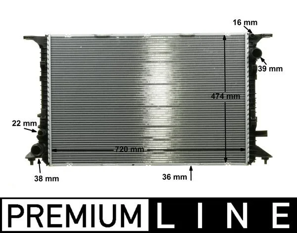 Chladič, chlazení motoru MAHLE CR1201000P – OE 4H0121251B