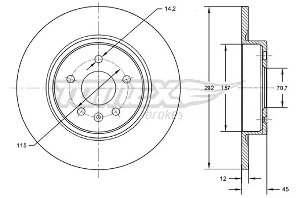 Brzdový kotouč Tomex Brakes TX72-59