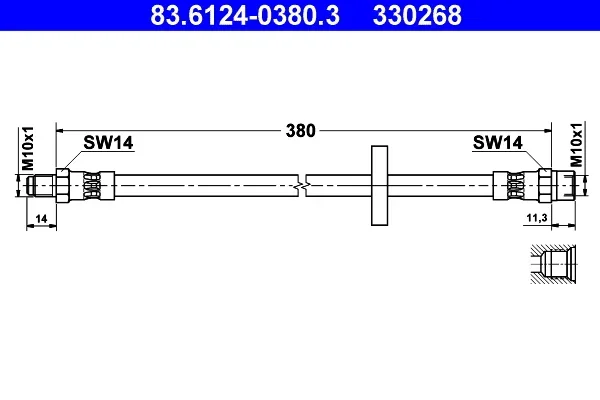 Brzdová hadice ATE 83.6124-0380.3