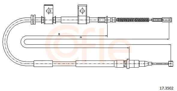 Tazne lanko, parkovaci brzda COFLE 17.3502 – OE 96245829