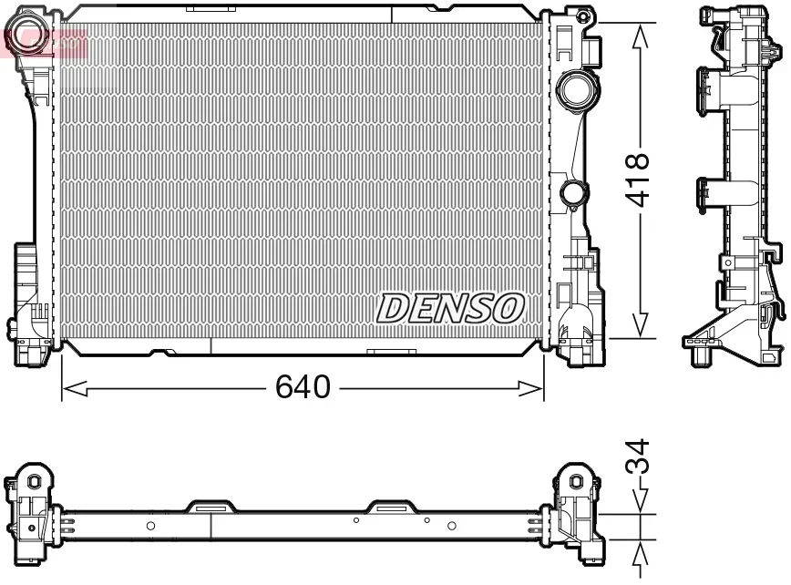 Chladič, chlazení motoru DENSO DRM17115