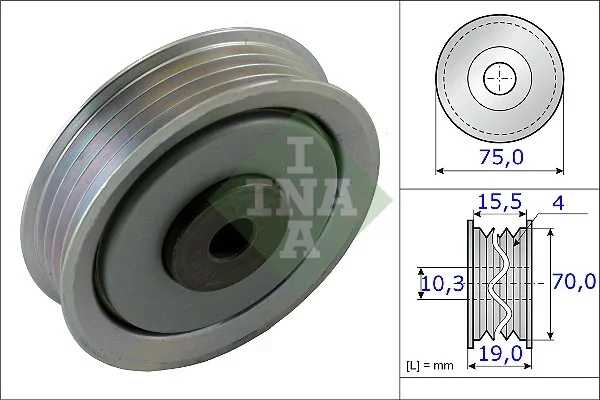 Napinaci kladka, zebrovany klinovy remen Schaeffler INA 531084510