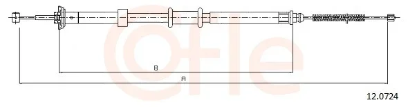 Tazne lanko, parkovaci brzda COFLE 12.0724 – OE 51786839