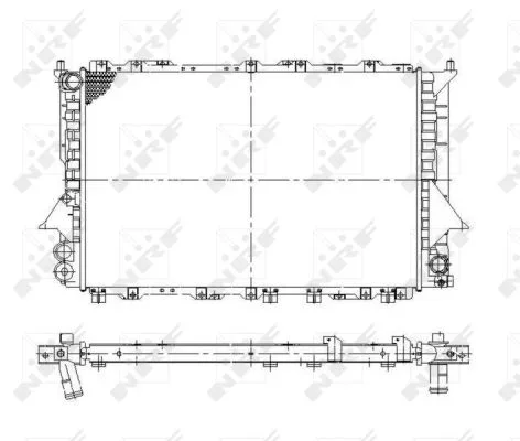 Chladič, chlazení motoru NRF 58870 – OE 4A0121251K