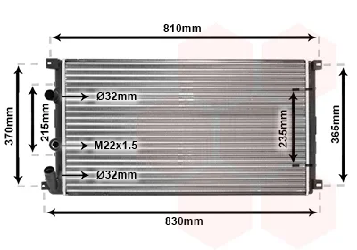 Chladič, chlazení motoru VAN WEZEL 43002276
